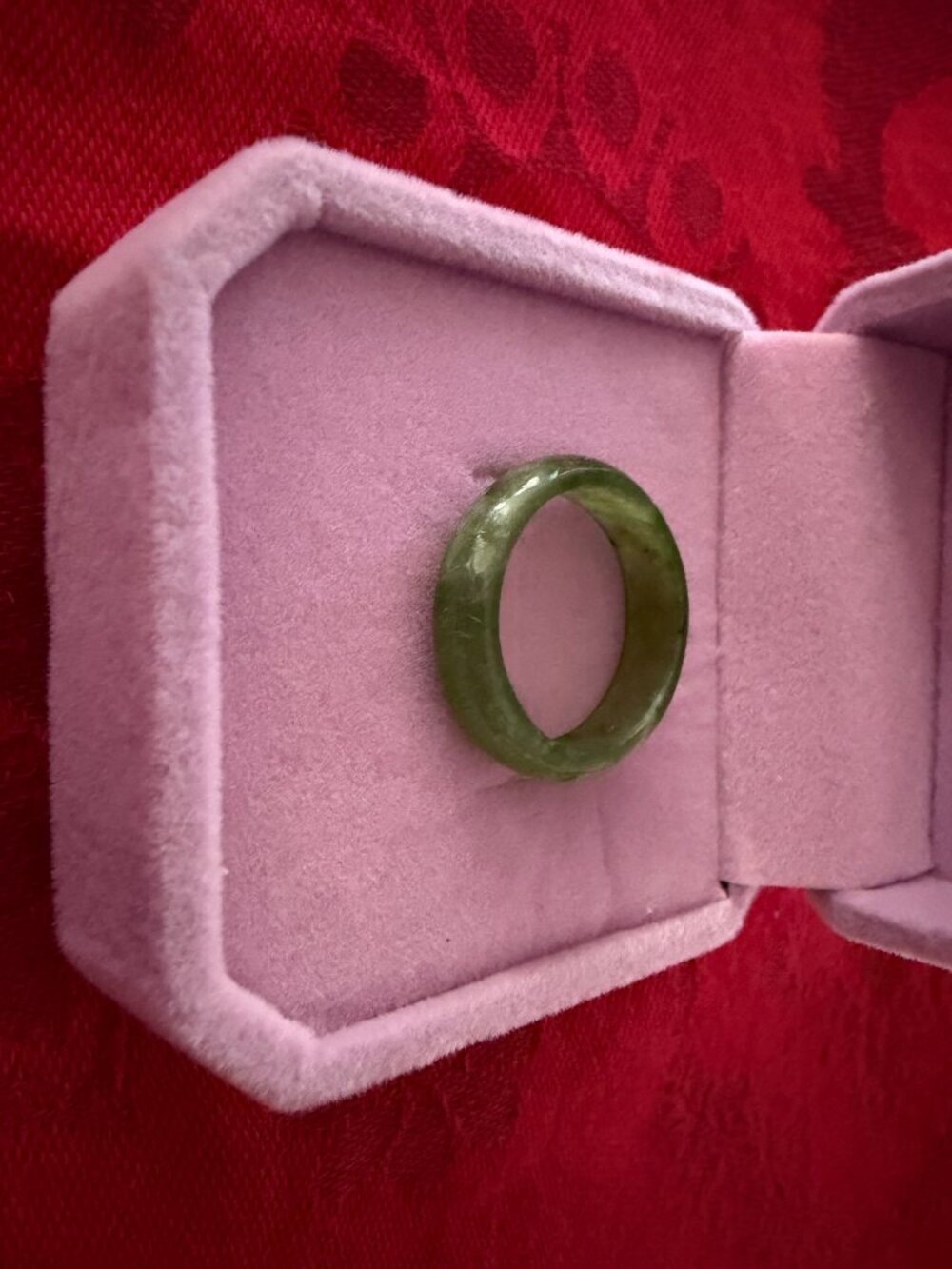 GREEN JADE RING SIZE 4 - Picture 3 of 6